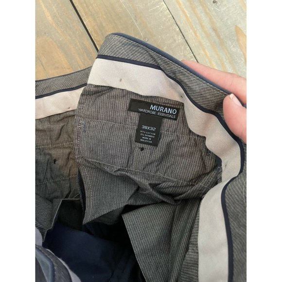 Murano Wardrobe Essentials Mens Blue Pants 38X32 (measures 36X29) - Picture 3 of 9